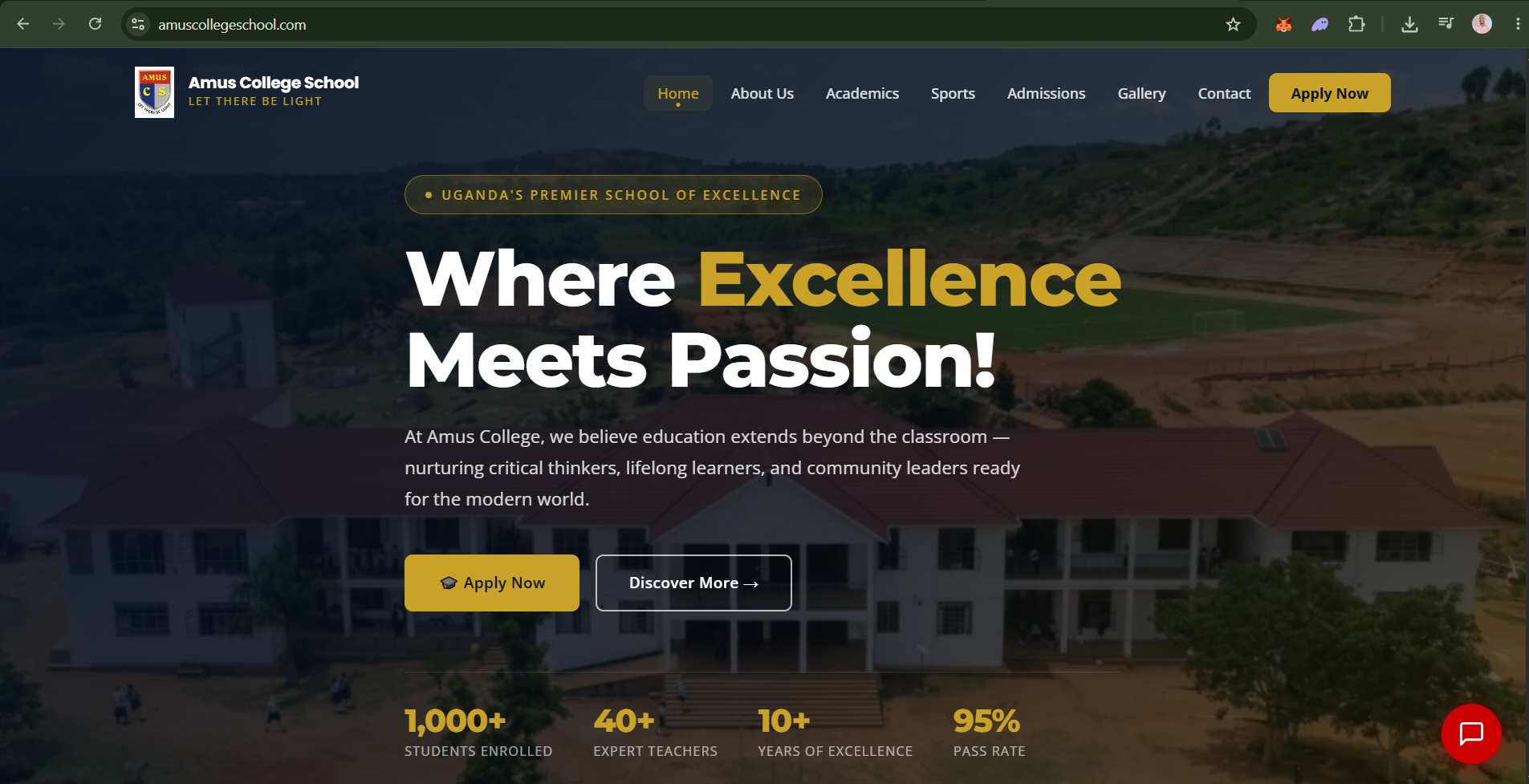 AMUS College School website