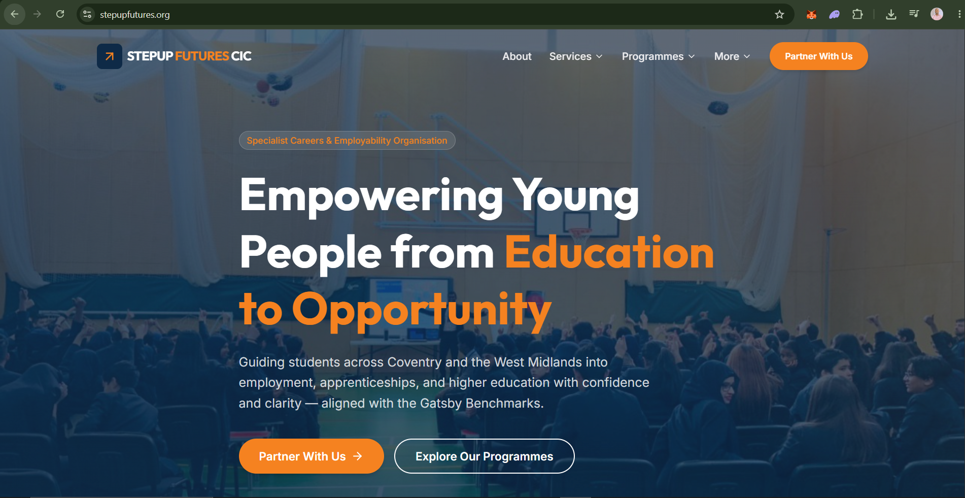 StepUp Futures website